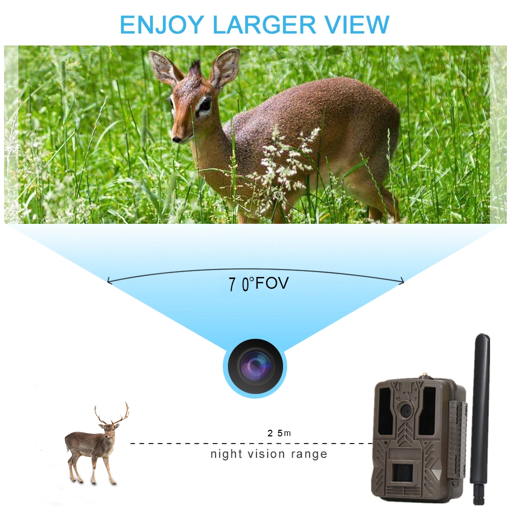 New 4G LTE GPS APP Control PIR Sensor 1080P Outdoor Wireless Wildlife Hunting Cellular Trail Camera